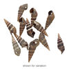 Drop mix, Japanese false cerith shell (natural), 24x8mm-31x10mm, Mohs hardness 3-1/2. Sold per pkg of 10. image number 1
