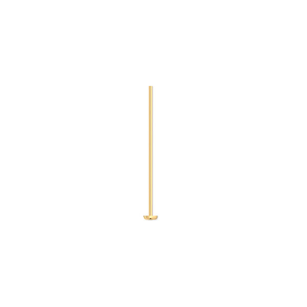 Head pin, gold-plated brass, 3/4 inch, 24 gauge. Sold per pkg of 100. image number 0