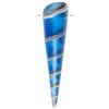 Focal, screw turritella shell (assembled), blue, 45x12mm top-drilled cone, Mohs hardness 3-1/2. Sold individually. image number 1