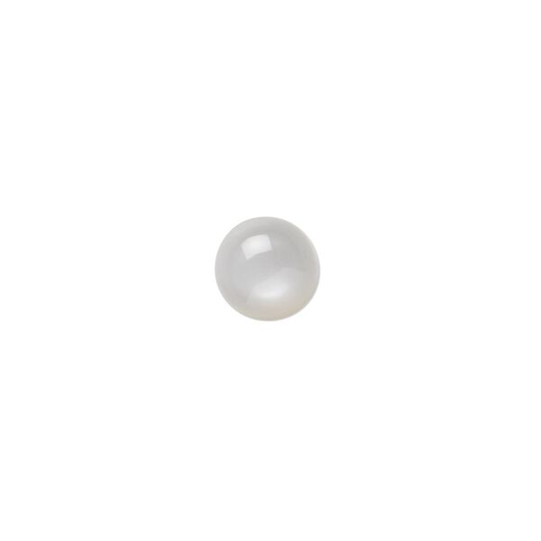 Silver moonstone 1pkg10, hand-cut calibrated round cab natural 7mm image number 0