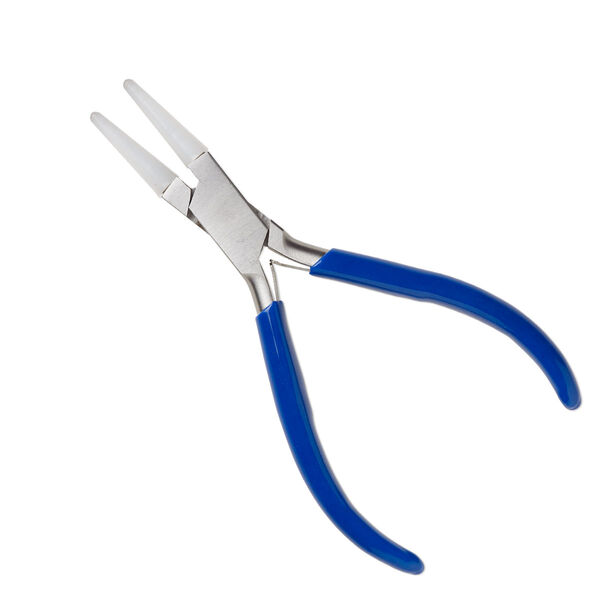 Pliers, EUROTOOL®, round-nose, stainless steel / rubber / nylon, 5-1/2 inches. Sold individually. image number 0