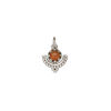 Carnelian / sterling silver 1pkg1, beaded drop antiqued 10x10mm image number 1