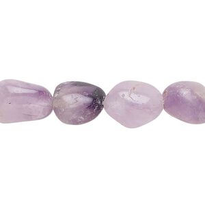 Amethyst 1pkg1, tumbled nugget bead natural 15.5-16 inch small