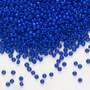 Seed bead, Dyna-Mites™, glass, pkg/40g, #11 round, opaque dark blue, (738 11/0 RR).