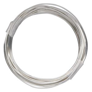 Wire, sterling silver-filled, dead-soft, round, 18 gauge. Sold per pkg of 100 feet.