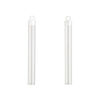 Vial, plastic, clear and white, 5 x 9/16 inch cylinder with hang tab. Sold per pkg of 100. image number 1