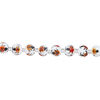 Bead, glass 1pkg8, multicolored, 12mm round with hand-painted ladybug. image number 1