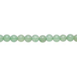 Green aventurine 1pkg1, round bead natural 15.5-16 inch 4mm