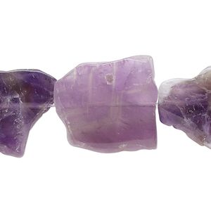 Amethyst 1pkg1, hand-cut flat freeform bead natural 15.5-16 inch 14x13mm-20x15mm