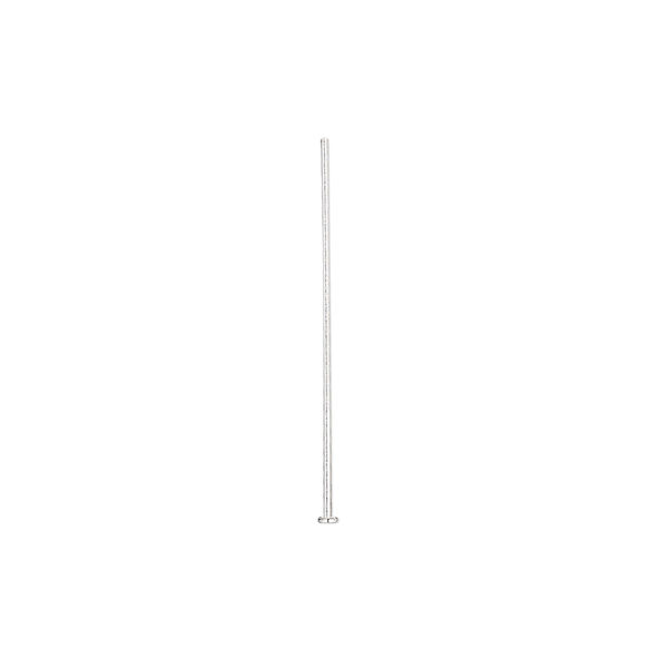 Head pin, sterling silver, 1 inch, 24 gauge. Sold per pkg of 10. image number 0