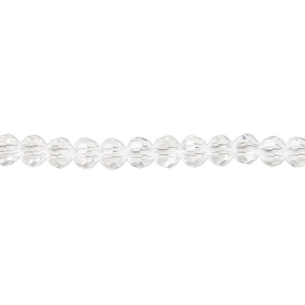 Bead 1pk 32 facets transparent clear, Celestial Crystal® 4mm round 15.5-16 inch image number 0