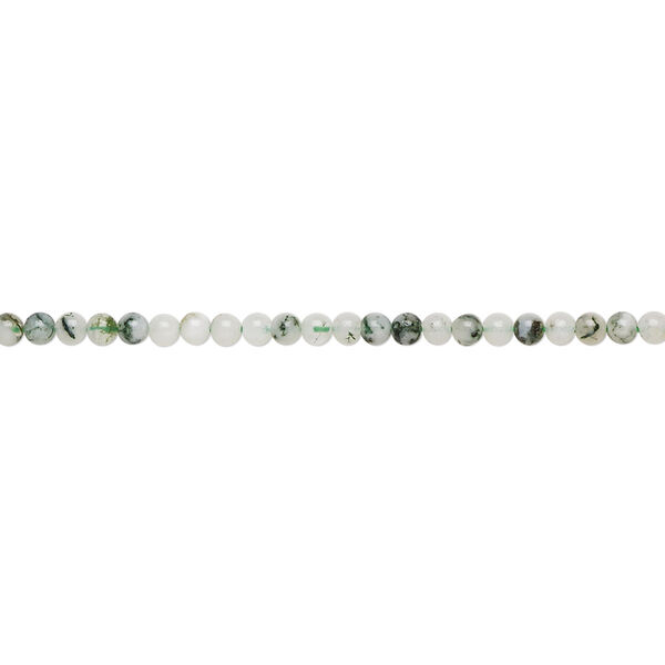 Bead, tree agate (natural), 2mm round, B grade, Mohs hardness 6-1/2 to 7. Sold per 15-1/2" to 16" strand. image number 0