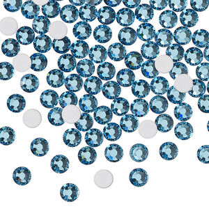 Flat back 1pkg1440 Malibu blue foil back, Preciosa MAXIMA Czech crystal rhinestone, 3.8-4.0mm chaton rose round SS16