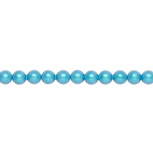 Pearl 100pk iridescent dark turquoise, Crystal Passions® 4mm round 5810 image number 0