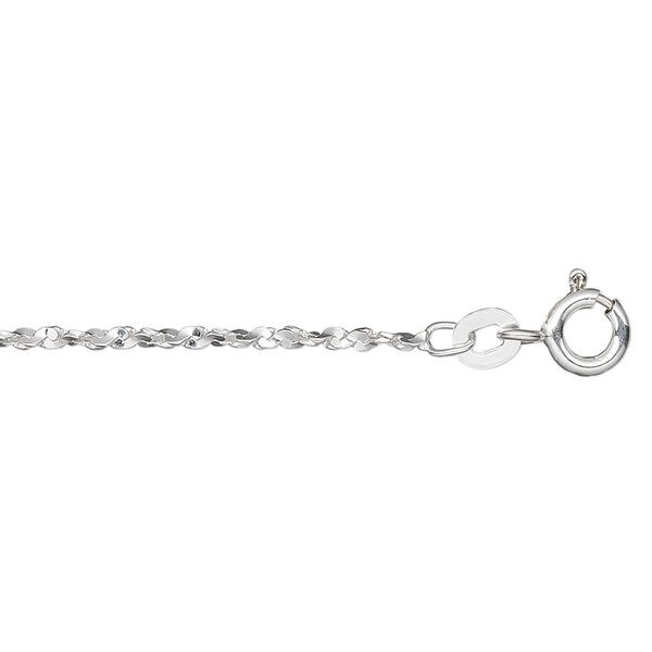 Chain, sterling silver, 1.8mm twisted serpentine, 30 inches. Sold individually. image number 0