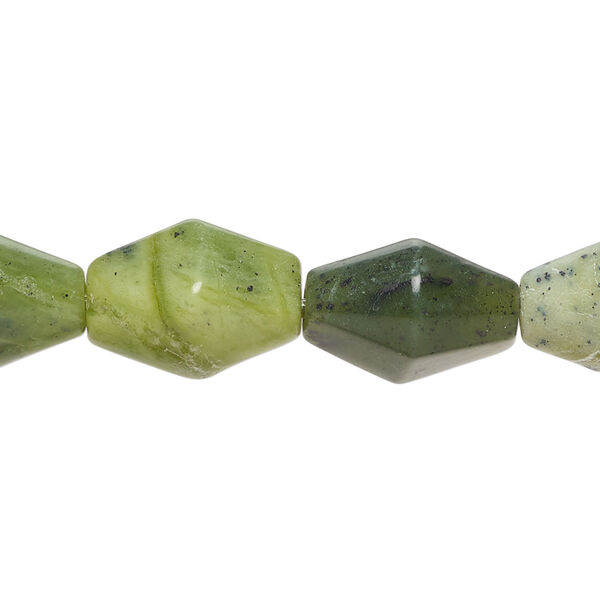 Serpentine 1pkg1, double cone bead natural, 15 inch 13x10mm-16x12mm image number 0