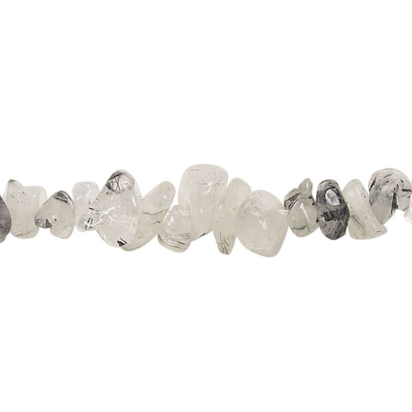 Tourmalinated quartz 1pkg1, chip bead natural 15 inch small image number 0