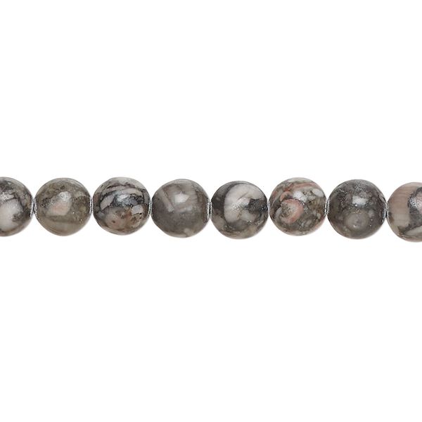 Fossil agate 1pkg1, irregular round bead natural 15 inch 5-7mm image number 0