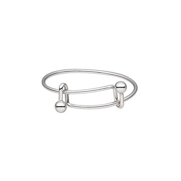 Ring, stainless steel, 1mm wide with 3mm ball, adjustable from size 8.5-11. Sold individually. image number 0