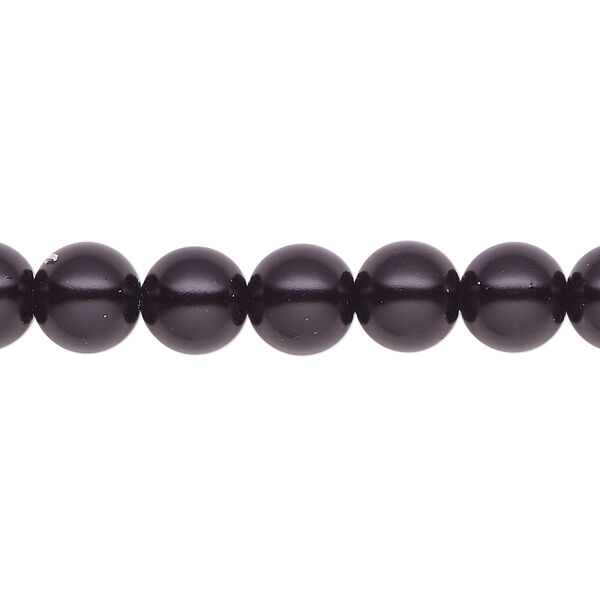 Pearl 2pk black, Celestial Crystal® 8mm round 15.5-16 inch image number 0