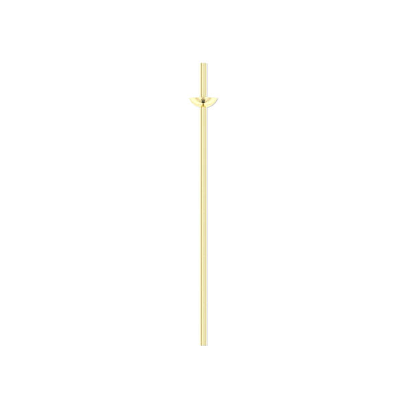 Head pin, 14Kt gold-filled, 24 gauge, 1-inch long, cup with peg. Sold per pkg of 4. image number 0