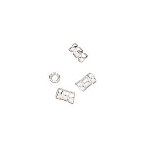 Crimp, sterling silver, 5.5x3mm tube, 1.7mm inside diameter. Sold per pkg of 8.