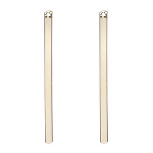 Focal, 14Kt gold-filled, 38x2mm smooth bar. Sold per pkg of 2.