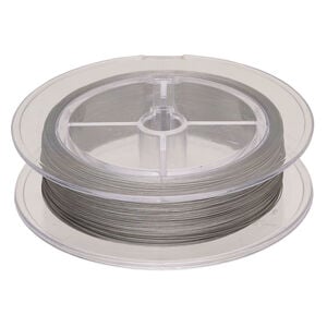 Beading wire, Tigertail&trade;, nylon-coated stainless steel, clear, 7 strand, 0.012-inch diameter. Sold per 1,000-foot spool.