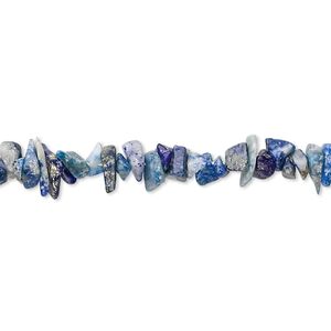 Denim lapis 1pkg1, chip bead natural 32 inch medium