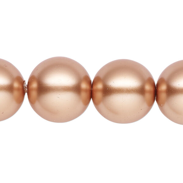 Pearl 1pk bright gold, Celestial Crystal® 16mm round 15.5-16 inch image number 0