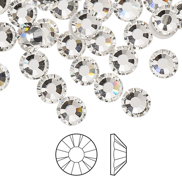Flat back 144pk crystal foil back, Preciosa MAXIMA Czech crystal rhinestone 7.07-7.27mm chaton rose round SS34 image number 0