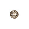 Bead 1pkg1 brass, 12x10mm-13x11mm wire rondelle, antiqued JBB Findings image number 1