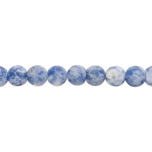 Sodalite 1pkg1, matte round bead natural 8 inch 6mm