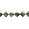 Russian serpentine 1pkg1, puffed diamond bead natural, 15 inch 29-35mm dark image number 1