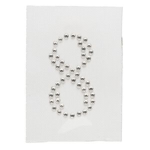 Iron-on transfer 1pk crystal clear, Preciosa Czech crystal 33.5x18.5mm "8"