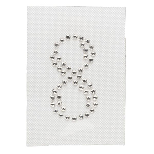 Iron-on transfer 1pk crystal clear, Preciosa Czech crystal 33.5x18.5mm "8" image number 0