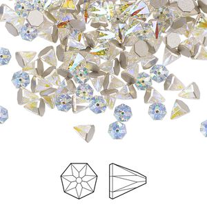 Flat back 24pk crystal AB foil back, Crystal Passions® 4mm round spike 2019