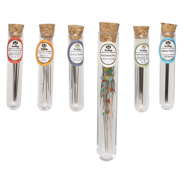 Needle assortment, Tulip 1pkg94 nickel- and gold-plated steel, assorted sizes and lengths (THS-004E). image number 0