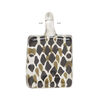Focal, lampworked glass 1pkg1, opaque multicolored with gold-colored glitter, 29x20mm-31x23mm single-sided rectangle. image number 1