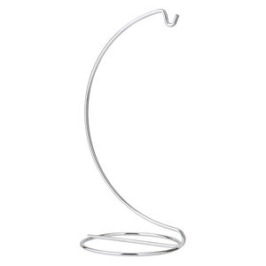 Ornament stand, chrome-finished steel, 7-1/2 x 4 x 3-1/2 inches with hook. Sold per pkg of 6.