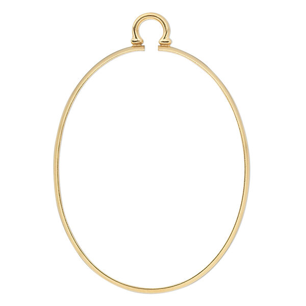 Focal, Cinch Mount, 14Kt gold-filled, 40x30mm oval bezel setting. Sold individually. image number 0