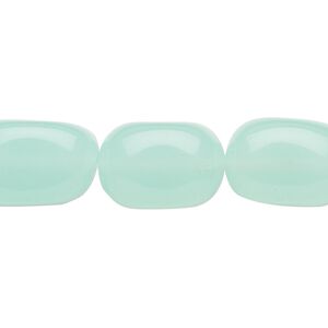 Bead, glass, sea foam, medium nugget. Sold per 15-1/2" to 16" strand.