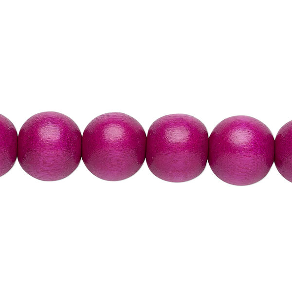 Bead, Taiwanese cheesewood (dyed / waxed), dark purple, 9-10mm round. Sold per pkg of (2) 15-1/2" to 16" strands. image number 0