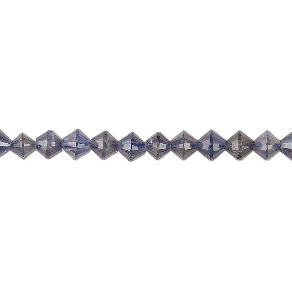 Bead, iolite (natural), 4mm faceted bicone, B grade, Mohs hardness 7 to 7-1/2. Sold per 16-inch strand. image number 0