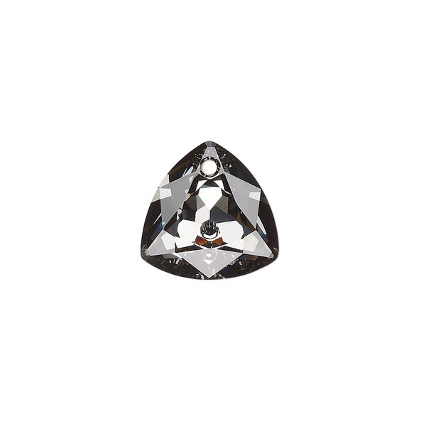 Drop 1pk crystal silver night, Crystal Passions® 14.5mm pendant trilliant cut 6434 image number 0