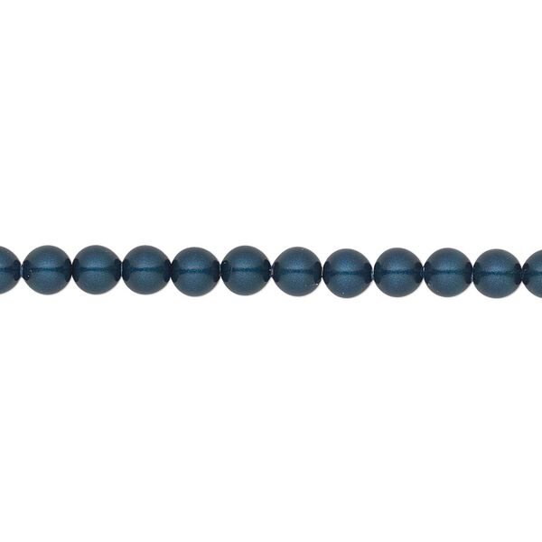 Pearl 100pk petrol, Crystal Passions® 4mm round 5810 image number 0