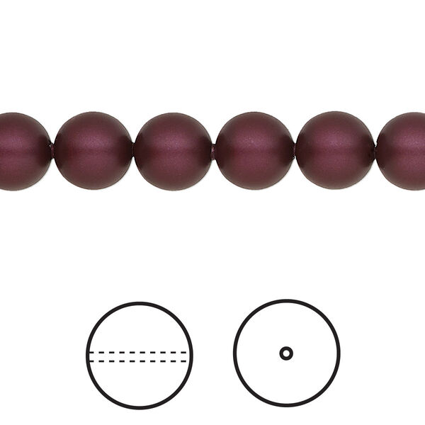 Pearl 250pk elderberry, Swarovski® 8mm round 5810 image number 0