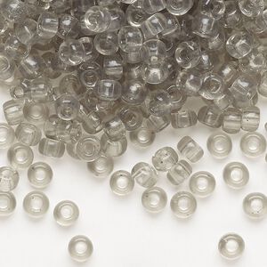 Seed bead, Miyuki, glass, pkg/25g, #6 rocaille, transparent taupe (RR-2412).