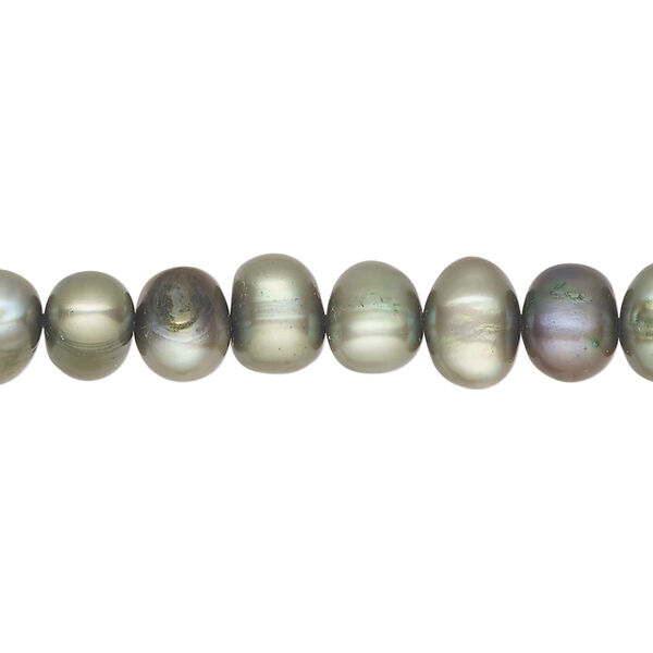 Freshwater 1pkg1, flat-sided rice pearl, 15.5-16 inch pine 8-10mm cultured image number 0