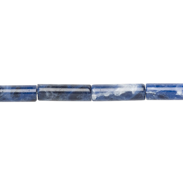 Bead, sodalite (natural), 13x4mm round tube, B grade, Mohs hardness 5 to 6. Sold per 15-1/2" to 16" strand. image number 0